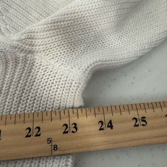 Lauren Ralph Lauren Women’s 1/4 Zip Up Knit Sweater Size XL Black/White Color - Picture 11 of 13